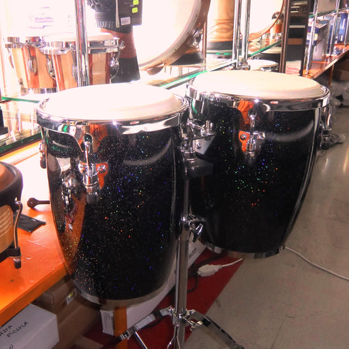 Mini Congas Club Salsa 9 10 Black Sparkle