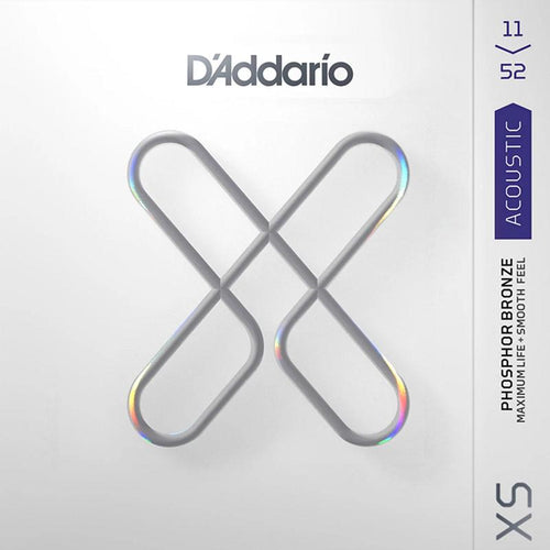 DAddario XS XSAPB1152 1152 Acoustic Phosphor Bronze Custom Light Muta di corde per chitarra acustica