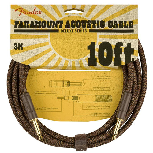 Fender Paramount 10 Acoustic Instrument Cable Brown Cavo 3m