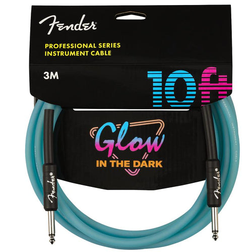 Fender Professional Glow In The Dark Cable 10 Blue Cavo 3m
