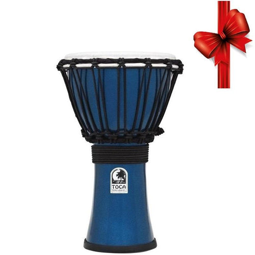Toca TFCDJ7MB Djembe Freestyle Colorsound Sintetico 7 Metallic Blue