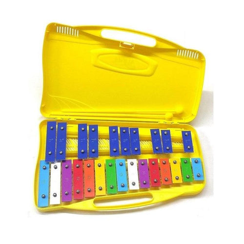 Alysee MT25CYL Glockenspiel Metallofono Cromatico 25 Note Giallo