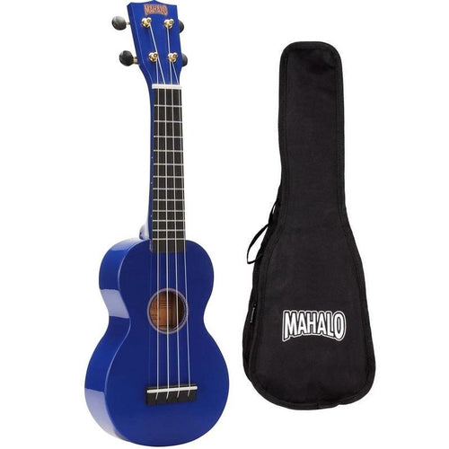 Mahalo MR1BU Blu Ukulele soprano con Borsa