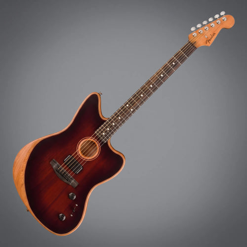 Fender American Acoustasonic Jazzmaster BRBST MAH EB AllMahogany Bourbon Burst
