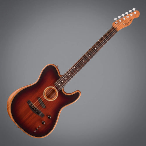 Fender American Acoustasonic Telecaster BRBST MAH EB AllMahogany Bourbon Burst