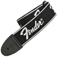 Fender STRAP 2BLK Silver Woven Tracolla