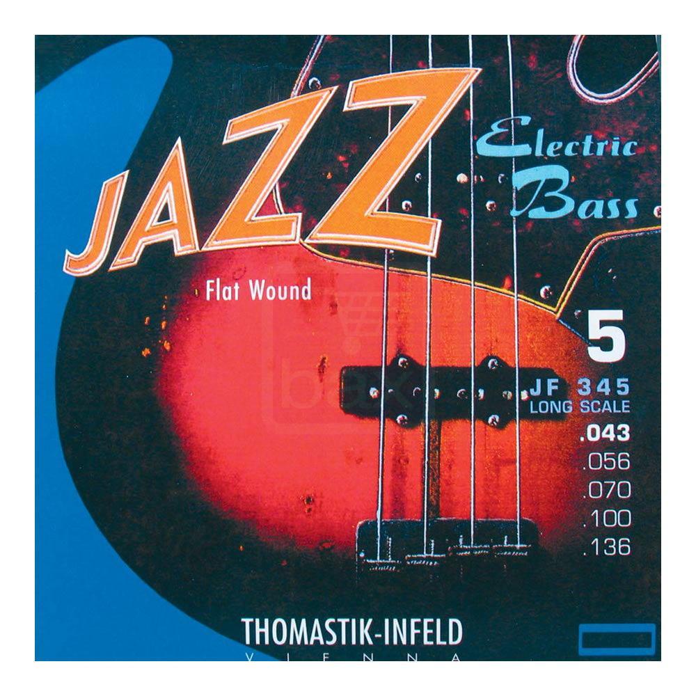 Thomastik-Infeld JF 345 long scale - Flat Wound Muta per basso elettrico 5 corde 