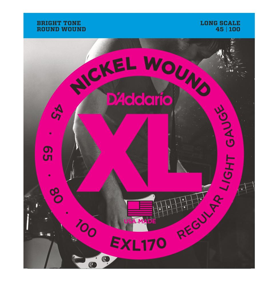 D'Addario EXL170 Regular Light 045-100 Muta di corde per basso elettrico 