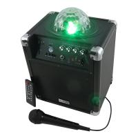 Karma Sound Magic Cassa acustica attiva a batterie con effetto luce e microfono