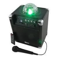 Karma Sound Magic Cassa acustica attiva a batterie con effetto luce e microfono