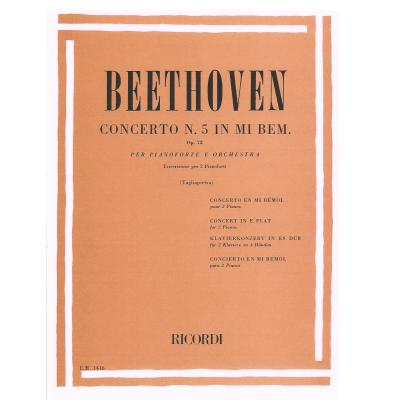 Beethoven Concerto n. 5 in Mi Bem. Op 73 Per Pianoforte e Orchestra (Tagliapietra) - Ricordi