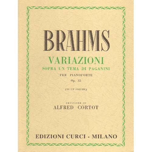 Brahms Variazioni Sopra un tema di Paganini per pianoforte Op. 35 - Edizione Curci