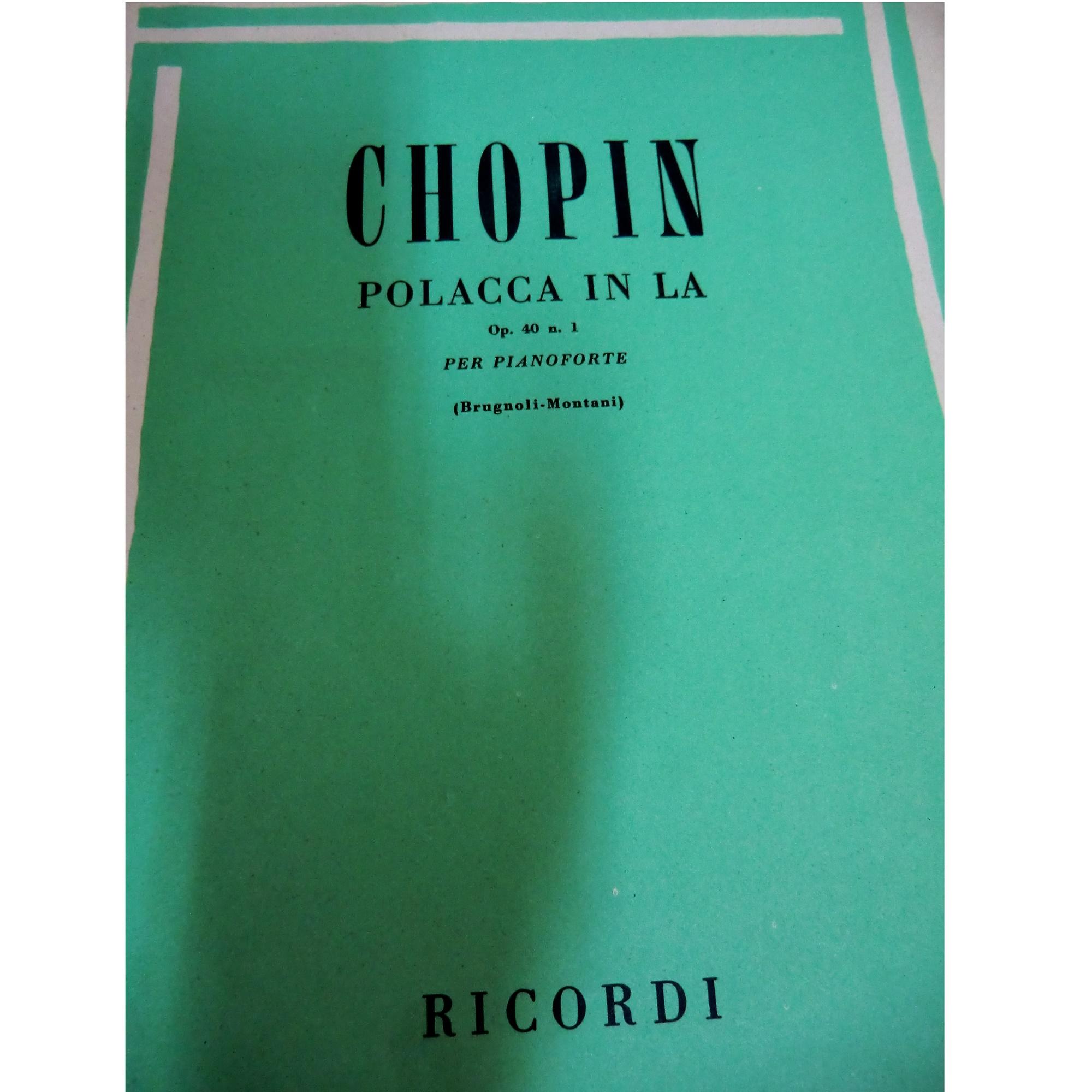 Chopin Polacca in LA Op. 40 n 1 per pianoforte (Brugnoli-Montani) - Ricordi