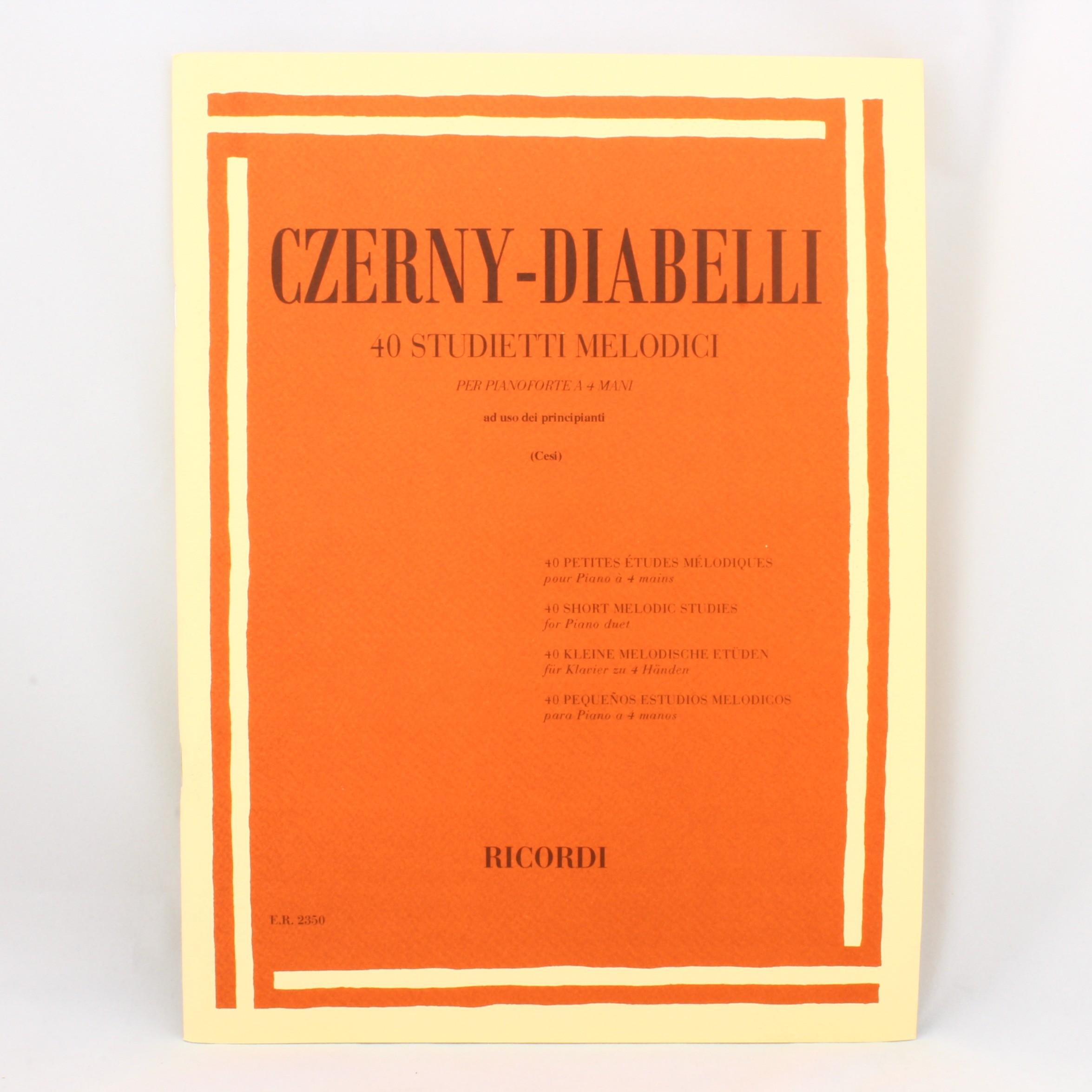 Czerny - Diabelli 40 Studietti melodici per pianoforte a 4 mani ad uso dei principianti (Cesi) - Ricordi
