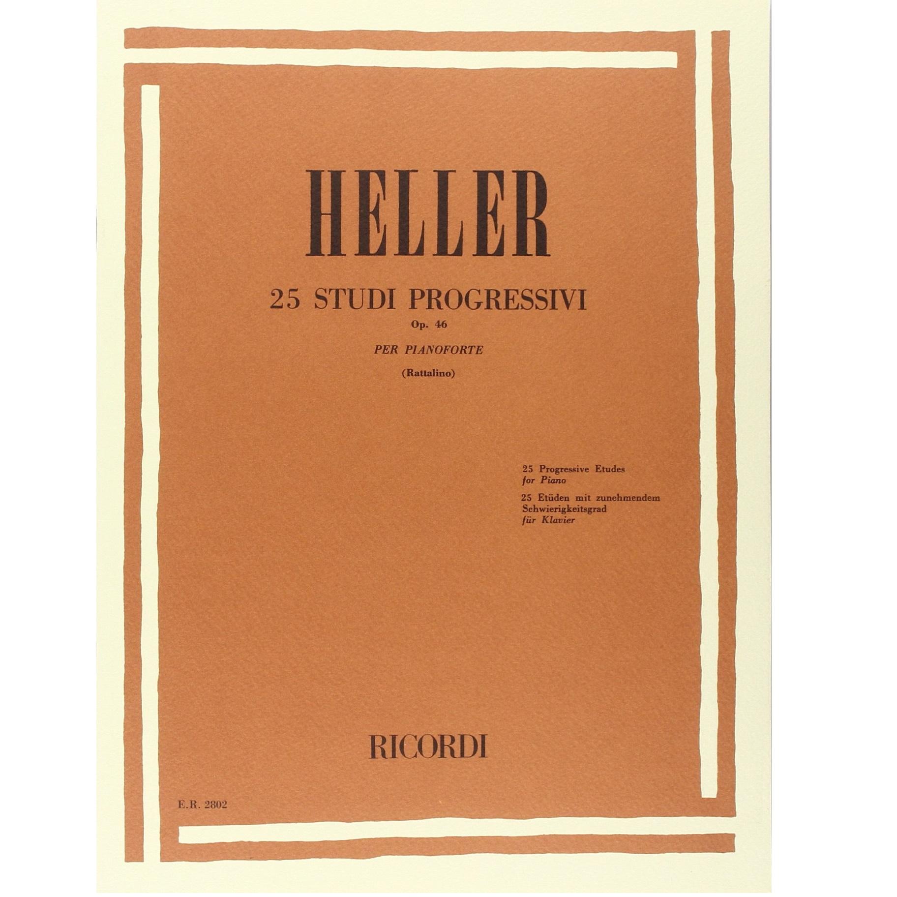 Heller 25 STUDI PROGRESSIVI Op. 46 per pianoforte (Rattalino) - Ricordi