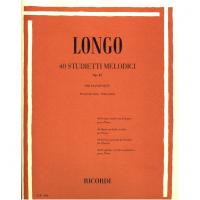 Longo 40 Studietti Melodici Op. 43 per pianoforte per piccole mani senza ottave - Ricordi_1