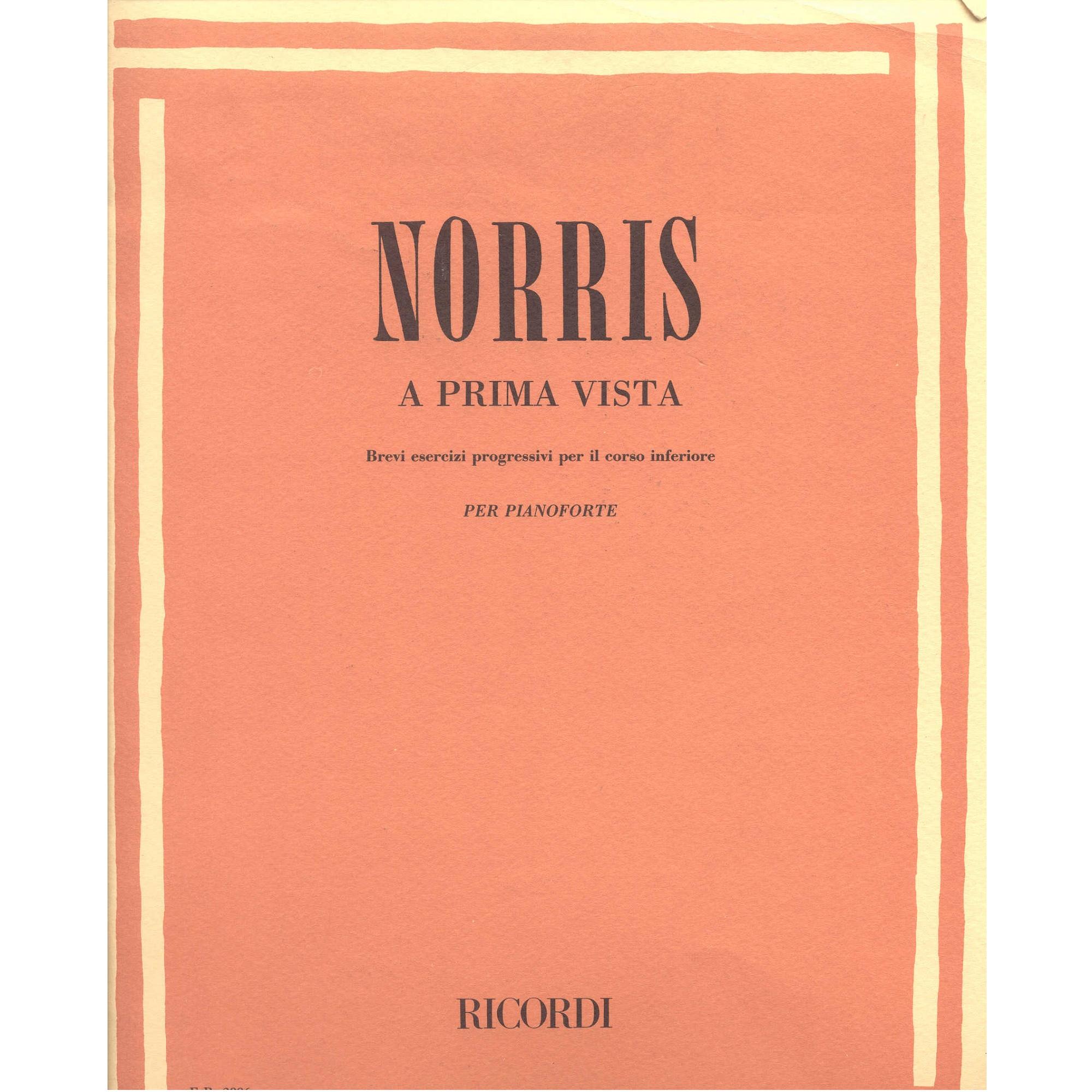 Norris A PRIMA VISTA Brevi esercizi progressivi per il corso inferiore per pianoforte - Ricordi