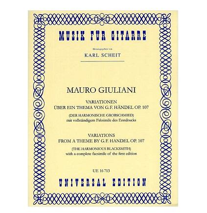 Musik fur gitarre Karl Scheit - Mauro Giuliani op.107 variationen - Universal Edition