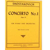 Shostakovich Concerto No. 1 Opus 35 for piano and orchestra two-piano score- International music company New York 10016_1