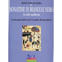 Vinciguerra Sonatine in bianco e nero in stile moderno Tecnica giornaliera per lo studio del pianoforte - Curci young