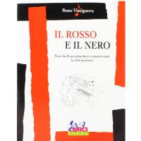 Vinciguerra Il rosso e il nero Pezzi facili per pianoforte a quattro mani in stile jazzistico - Curci Young