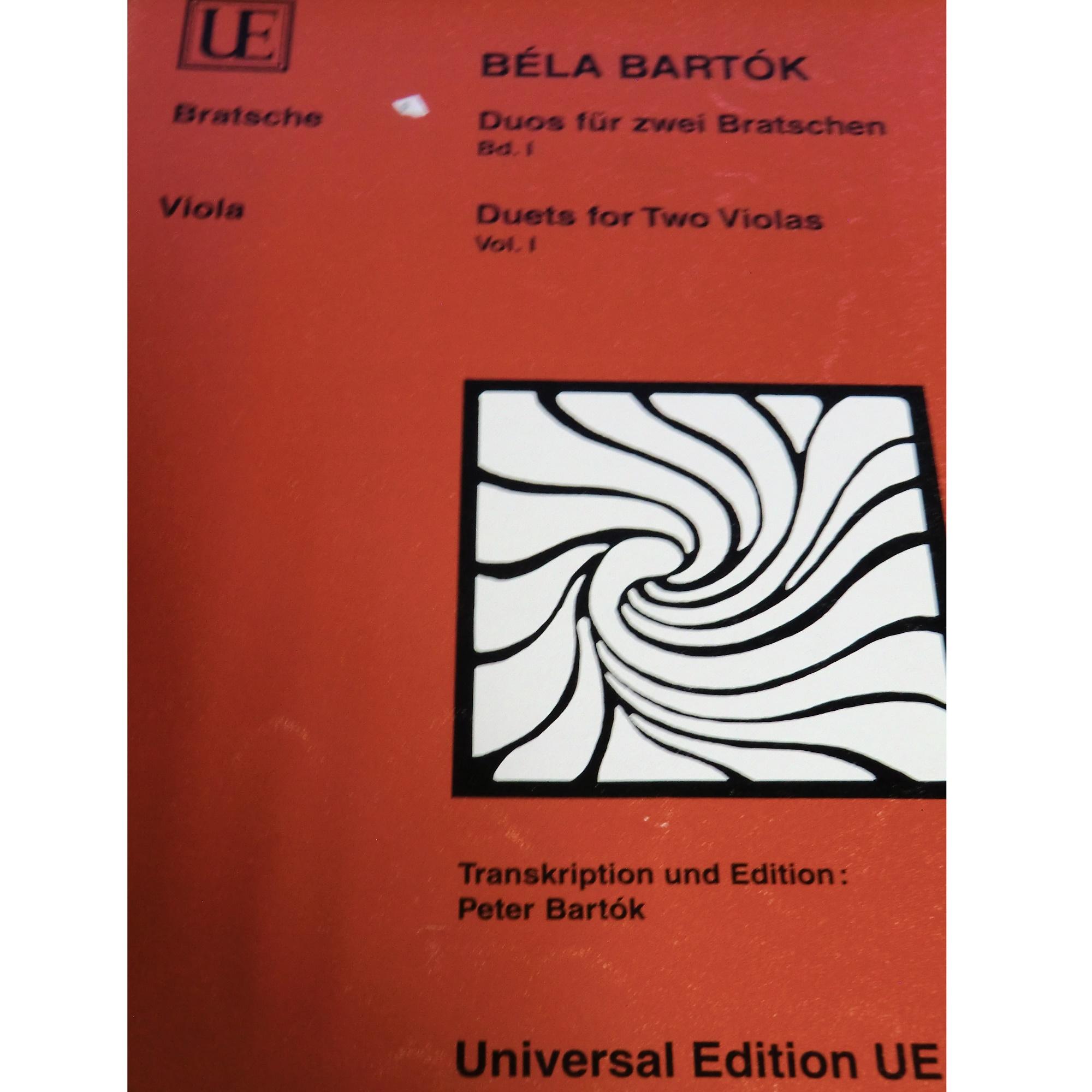 Bela Bartok Viola Duets for two Violas Vol. I - Universal Edition 
