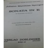 Matthias Sperger SONATA IN E - Verlag Doblinger_1