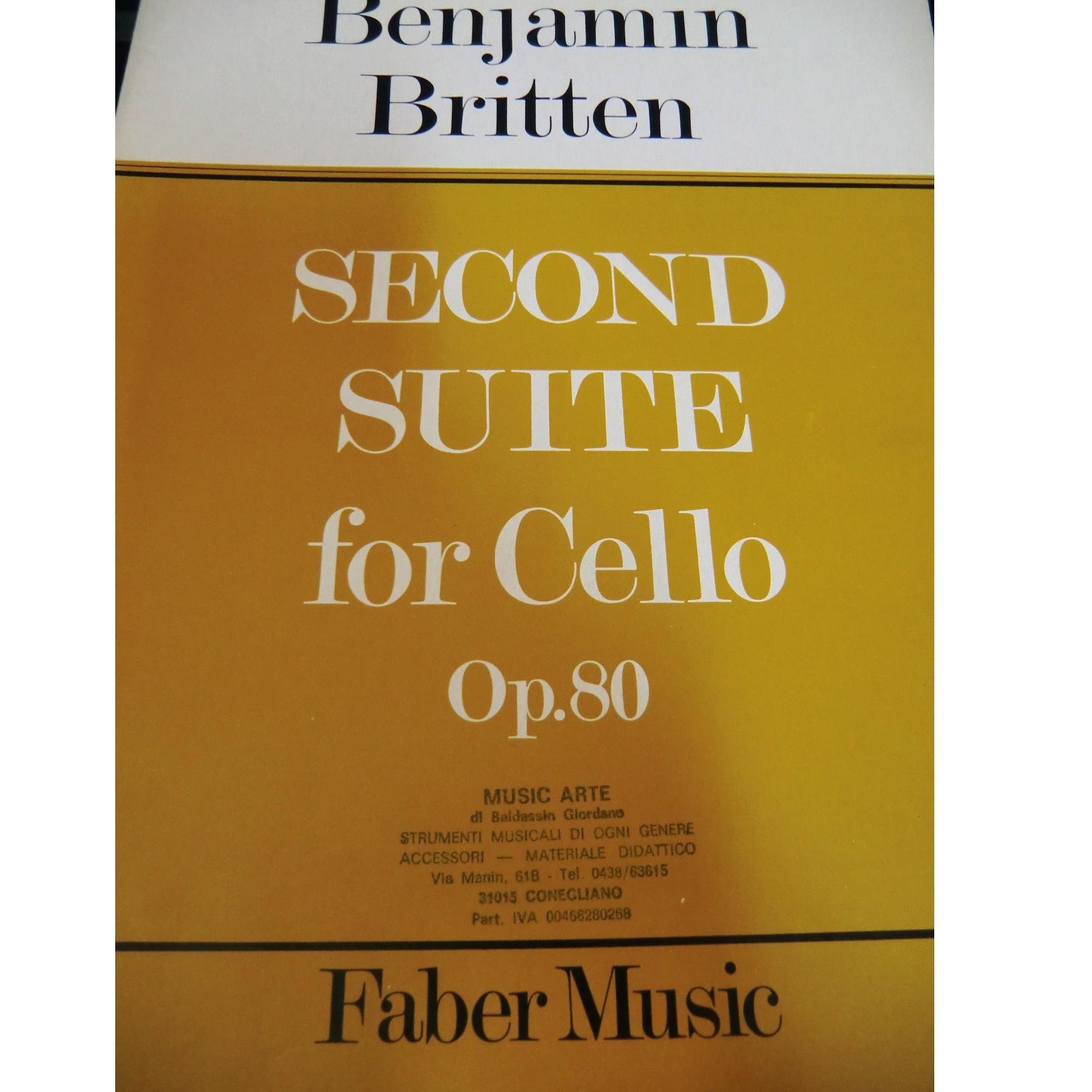Benjamin Britten Second Suite for Cello Op. 80 - Faber Music