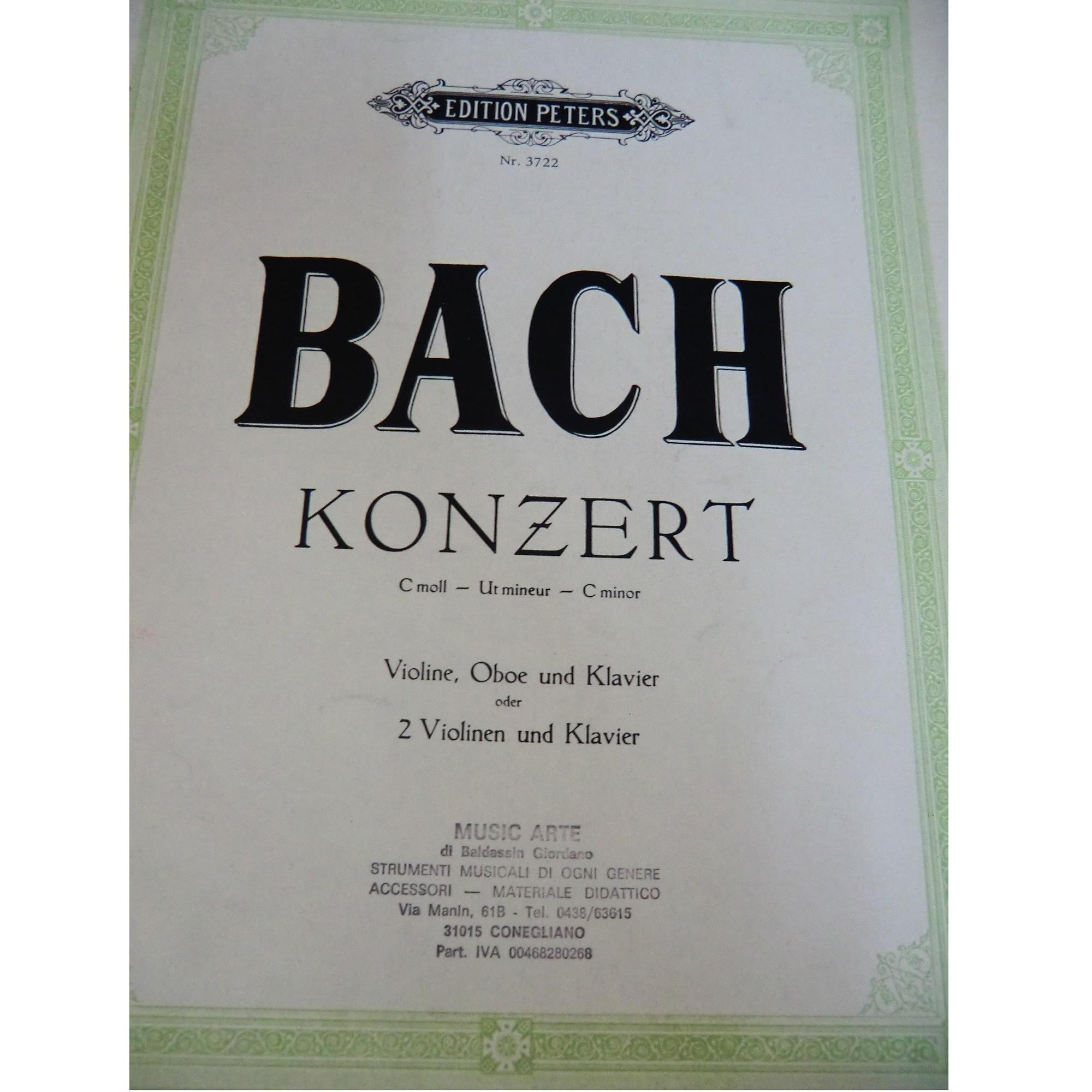 Bach Konzert C minor Violine Oboe Klavier - Edition Peters 