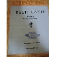 Beethoven Sonate Fruhlings-Sonate, opus 24 Herausgegeben von Fritz Kreisler Violine und Piano - Edition Schott 
