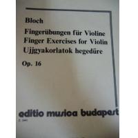 Bloch Finger Exercise for Violin Op. 16 - Editio Musica Budapest_1