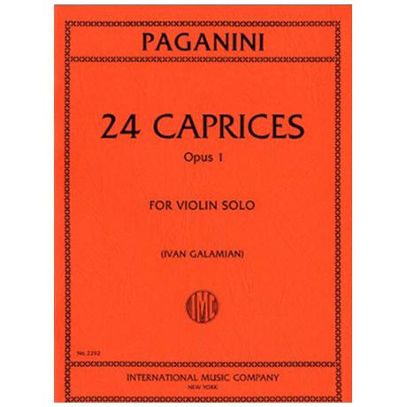Paganini 24 Caprices Opus 1 For Violin Solo (Ivan Galamian) - International Music Company