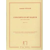 Vivaldi Concerto en re majeur Opus 3 n 9 pour violon et piano - Eschig