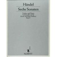 Handel Sechs Sonaten Violine und Piano (Erich und Elma Doflein) Band I - Schott 