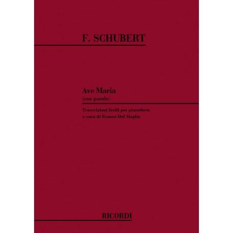 Schubert AVE MARIA Op. 52 n. 6 Trascrizione facile di Franco Del Maglio per violino e pianoforte - Ricordi