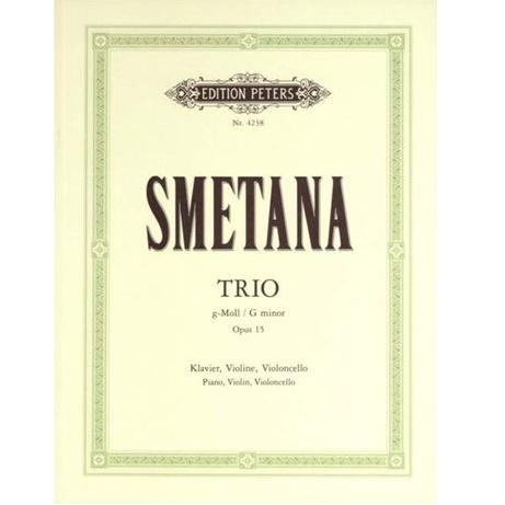 Smetana TRIO G moll G minor sol mineur Opus 15 - Edition Peters