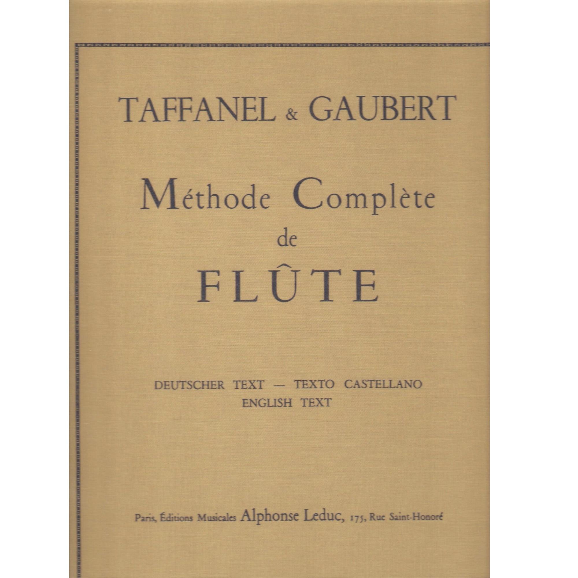 Taffanel & Gaubert Methode Complete de Flute Premier Volume - Alphonse Leduc