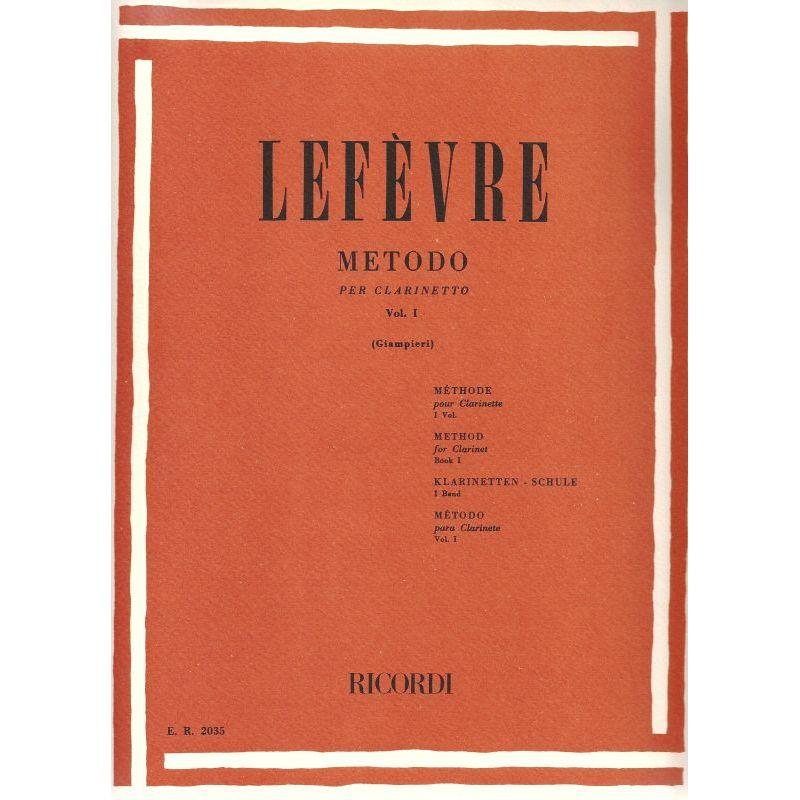 LefÃ¨vre Metodo per clarinetto Vol. I (Giampieri) - Ricordi
