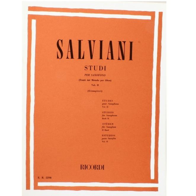 Salviani STUDI per Saxofono (Tratti dal Metodo per Oboe) Vol. 2 (Giampieri) - Ricordi