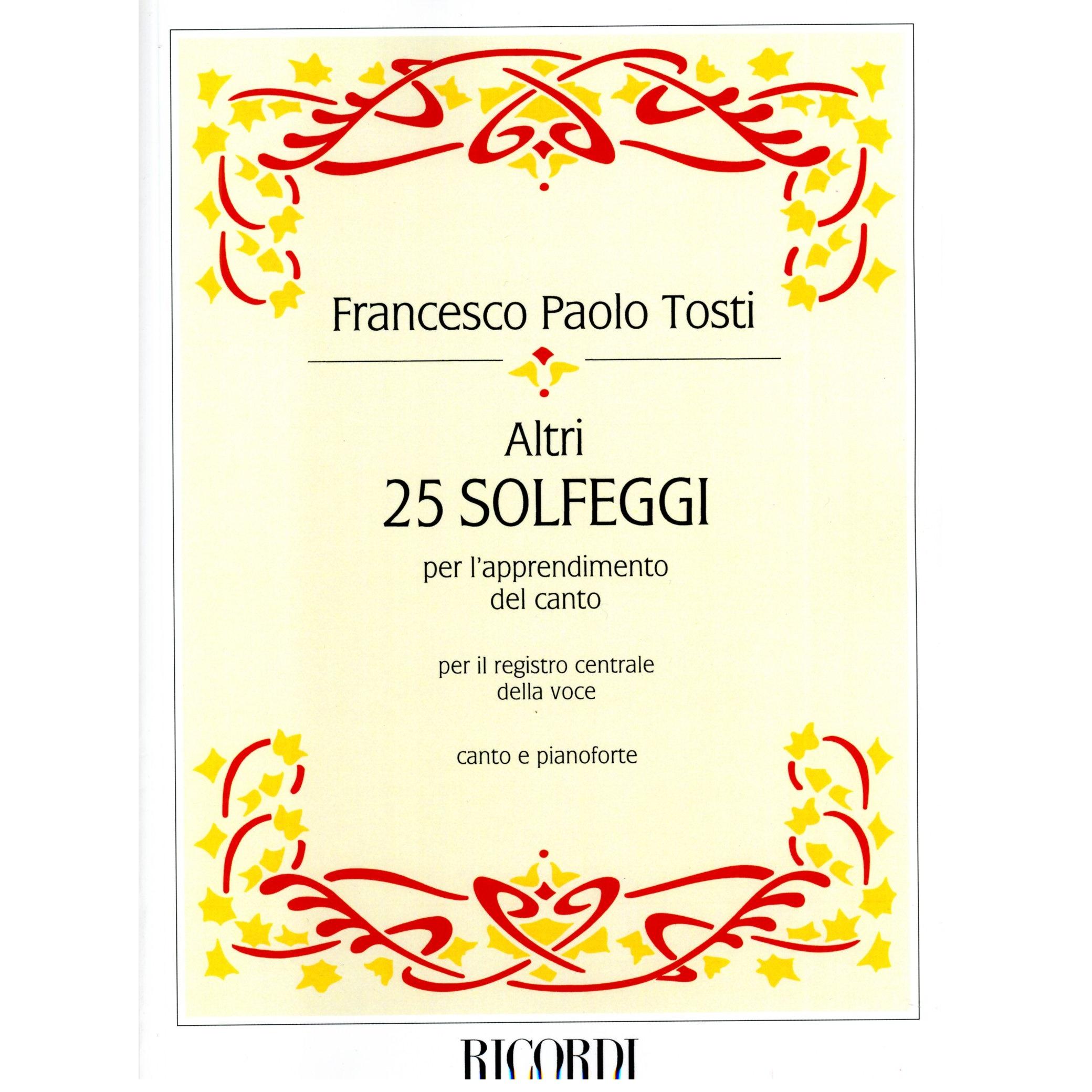 Francesco Paolo Tosti Altri 25 Solfeggi - Ricordi