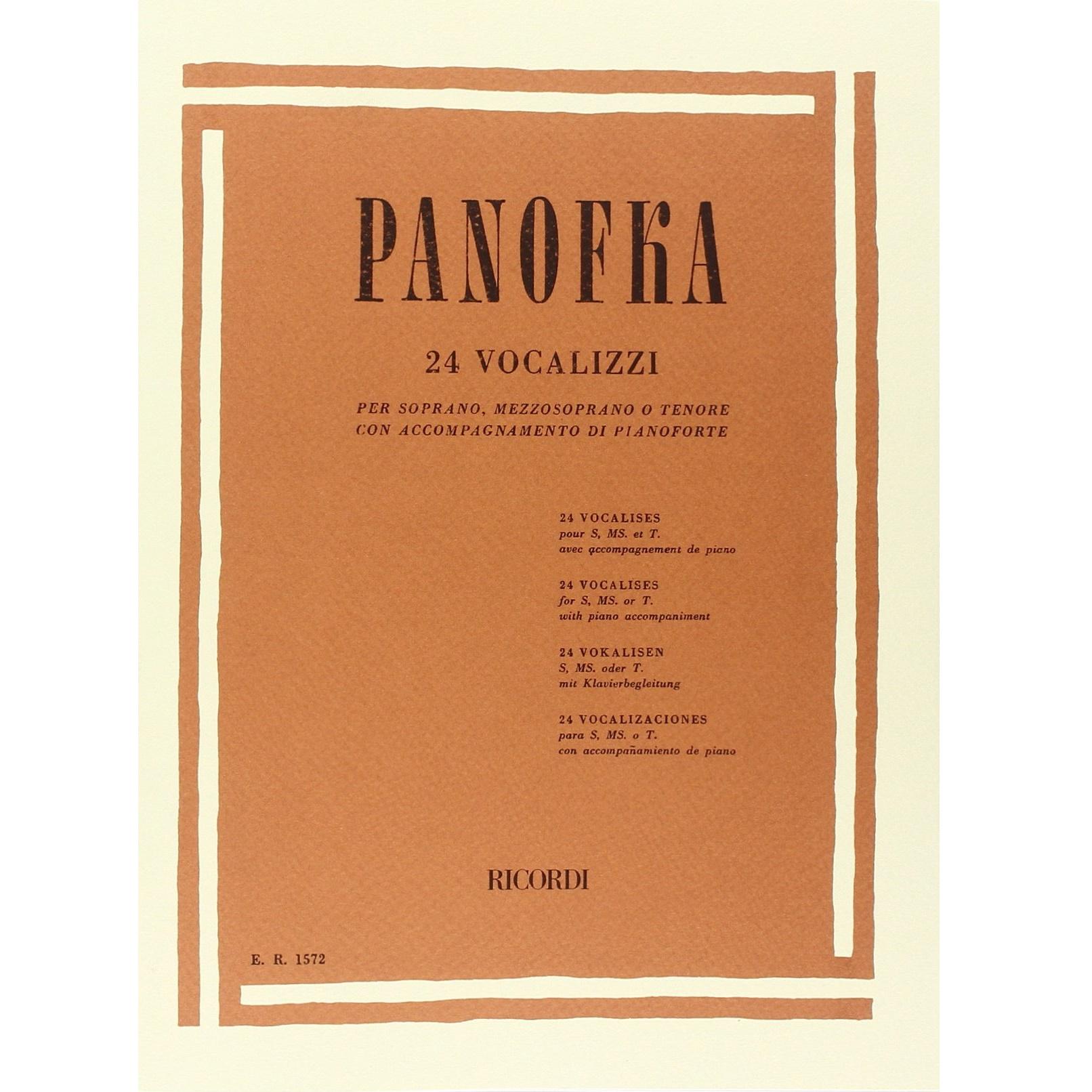 Panofkra 24 Vocalizzi per soprano mezzosoprano o tenore - Ricordi