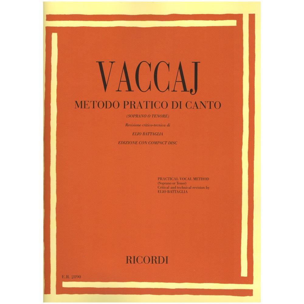 Vaccaj METODO PRATICO DI CANTO (soprano o tenore) - Ricordi