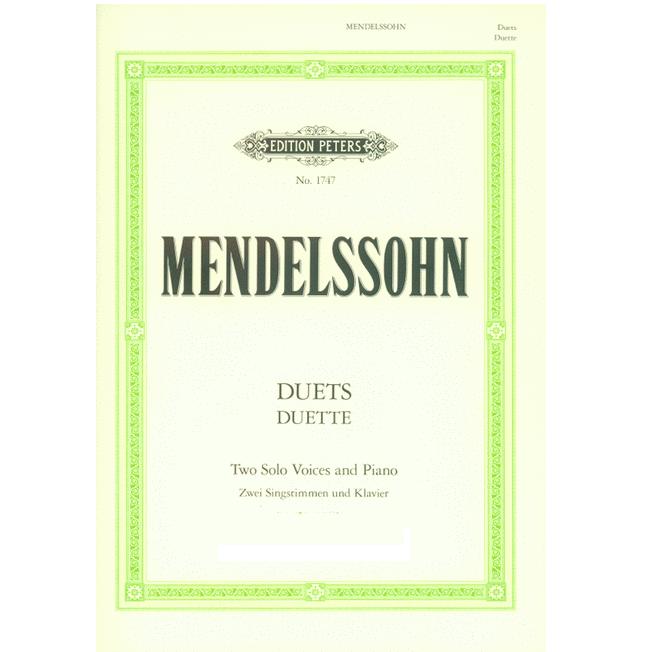 Mendelssohn Duette Two solo voices and piano - Edition Peters