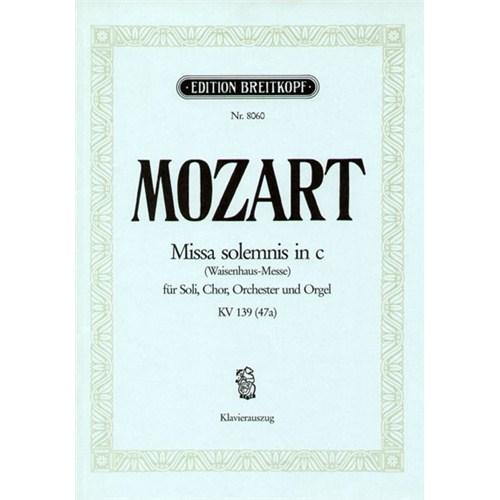 Mozart Missa in C KV 139 (47a) - Klavierauszug Edition Breitkopf