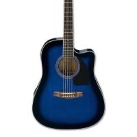 Ibanez PF15ECE TBS Transparent Blue Sunburst Chitarra Acustica Elettrificata_2