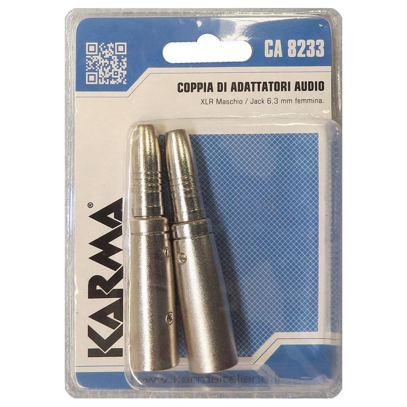 Karma CA 8233 Adattatore Audio con XLR Maschio e Jack 6,3 mm femmina