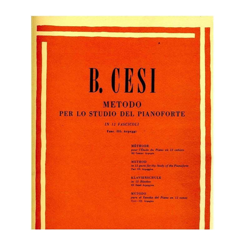 CESI B. Metodo per lo studio del pianoforte in 12 fascicoli Fasc III Arpeggi - Ricordi