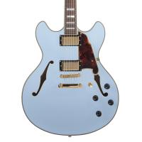 D'Angelico Deluxe DC Matte Powder Blue LTD Chitarra Semiacustica_2