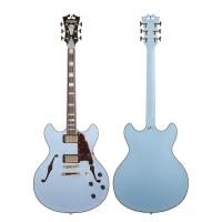 D'Angelico Deluxe DC Matte Powder Blue LTD Chitarra Semiacustica_4