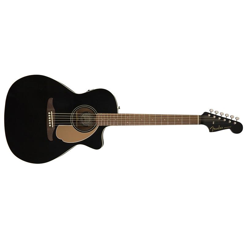 Fender Newporter Player Jetty Black WN Chitarra Acustica Elettrificata